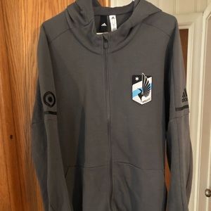 Minnesota United FC MLS Adidas Full-Zip Hoodie Sweatshirt